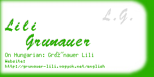 lili grunauer business card